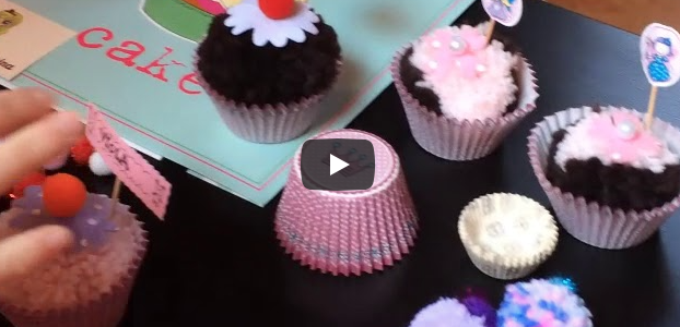 tutorial cupcake pompon